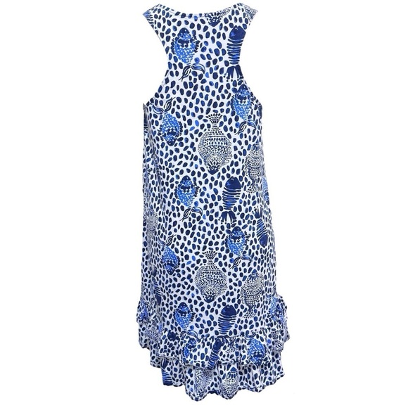 Lilly Pulitzer Evangelia Dress In High Tide Navy Heart And Sole Size Small - Picture 4 of 9